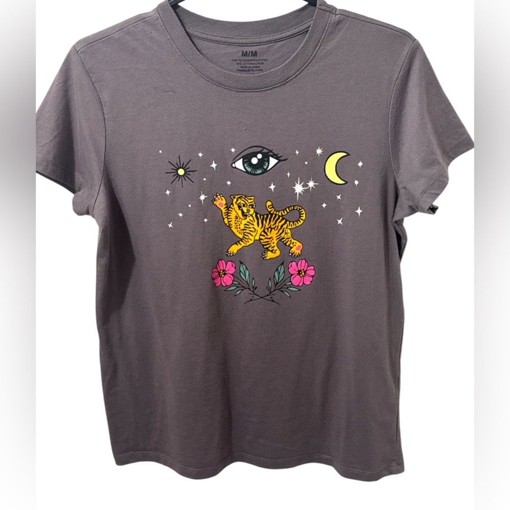 BLUENOTES Women’s Y2K Eye Of The Tiger T-Shirt Sz M
